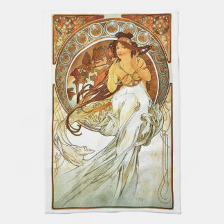 Art Nouveou Mucha series Painting Tea Towel