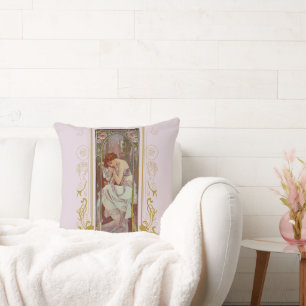 Art Noveau Alphonse Mucha Night’s Rest Cushion