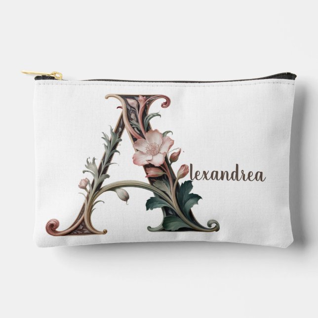 Art Nuevo Watercolor Letter A Accessories Bag (Front)