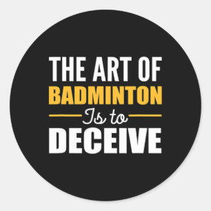Art Of Badminton Badminton Player Classic Round Sticker
