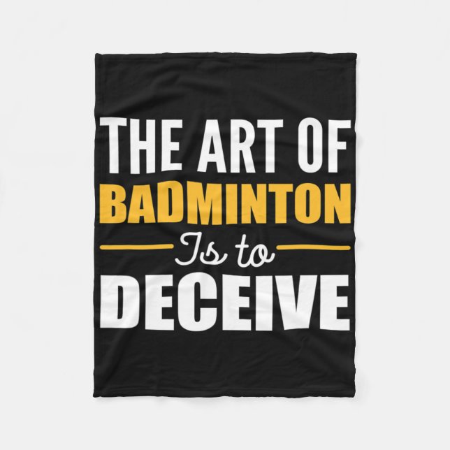 Art Of Badminton Badminton Player  Fleece Blanket (Front)