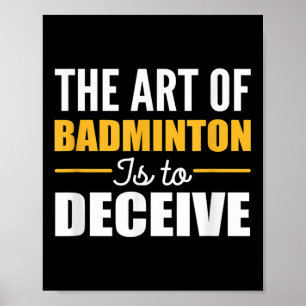 Art Of Badminton Badminton Player  Poster