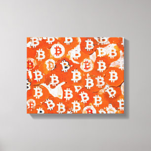 Art of Bitcoin (#1) oil painting Canvas Print
