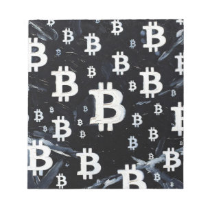 Art of Bitcoin (BW #2) oil painting Notepad