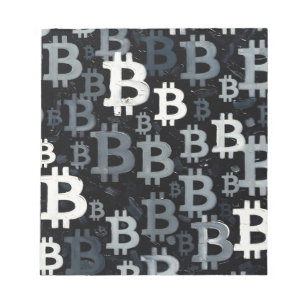 Art of Bitcoin (BW #3) oil painting Notepad