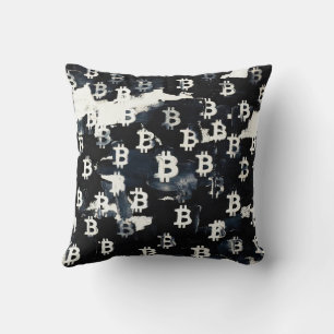 Art of Bitcoin (BW-B) oil painting Cushion