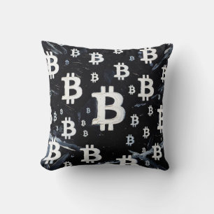 Art of Bitcoin (BW-C) oil painting Cushion
