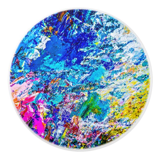 Art of colour palette ceramic knob (Front)