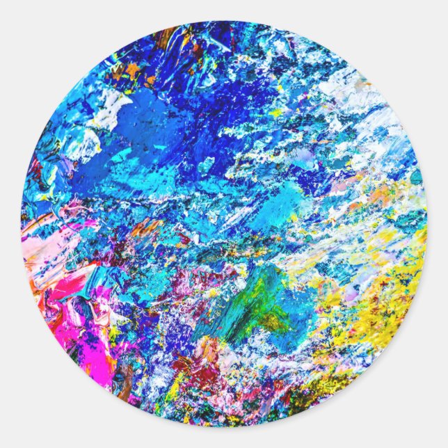 Art of colour palette classic round sticker (Front)