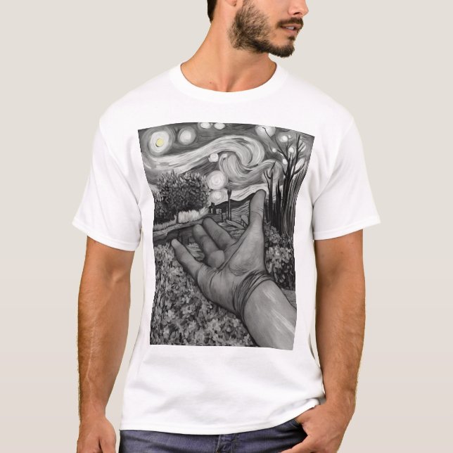 Art of Compassion: Van Gogh Hand of Help T-Shirt (Front)