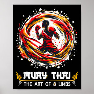 Art of Eight Limbs Thai Boxing MMA Kickboxing Muay Poster