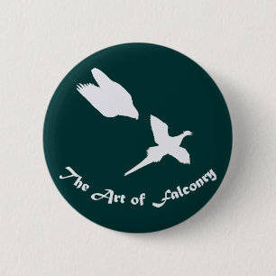 Art of Falconry- Peregrine Falcon 6 Cm Round Badge