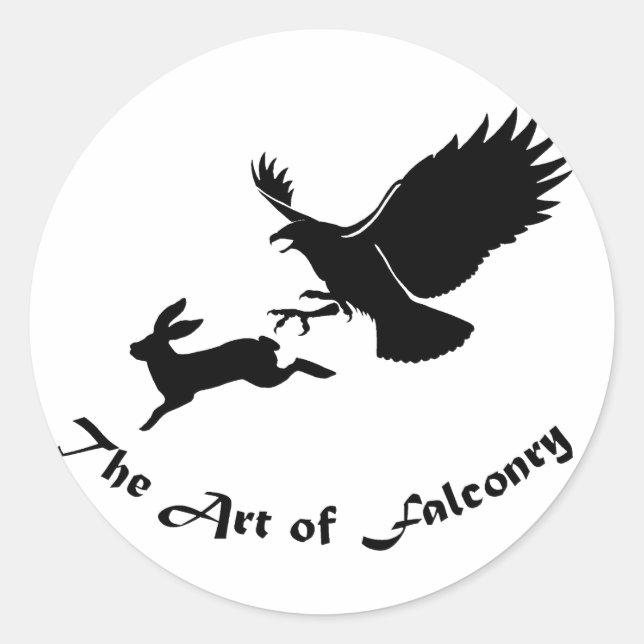 Art of Falconry - Red Tail Hawk Classic Round Sticker (Front)