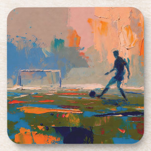 "Art of Football" (Style 1) Oil Painting  Coaster