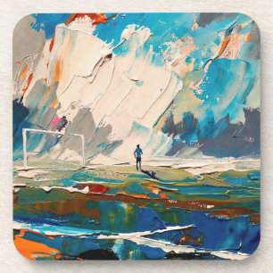 "Art of Football" (Style 2) Oil Painting  Coaster