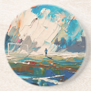 "Art of Football" (Style 2) Oil Painting  Coaster