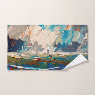 "Art of Football" (Style 2) Oil Painting  Hand Towel