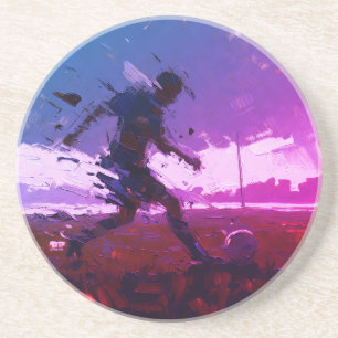 "Art of Football" (Style 3) Oil Painting  Coaster