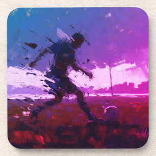 "Art of Football" (Style 3) Oil Painting  Coaster