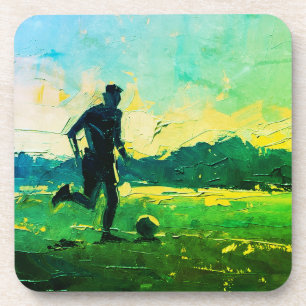 "Art of Football" (Style 4) Oil Painting  Coaster