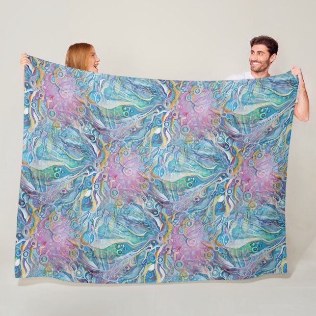 Art of Image Abstraction - seamless pattern 4 Fleece Blanket (In Situ)
