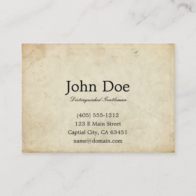 Art of Manliness Calling Card (Front)