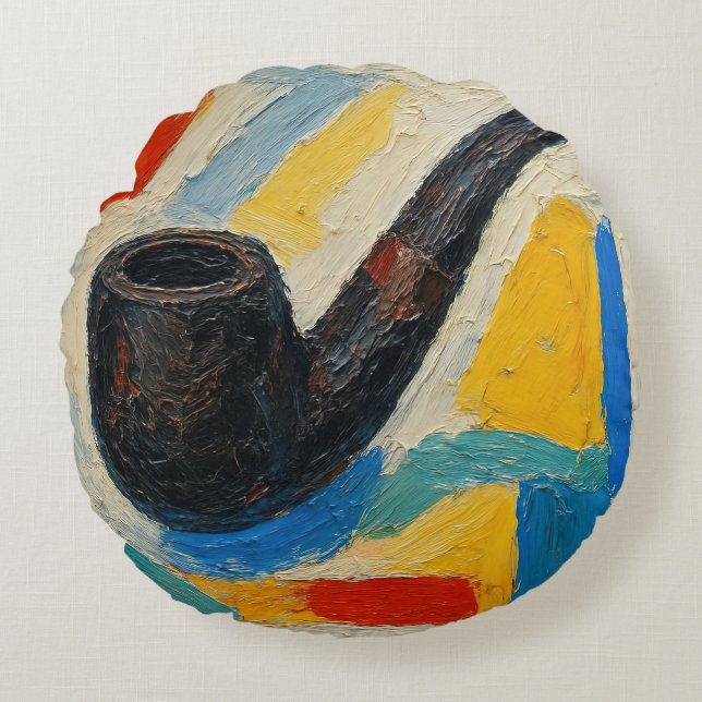 Art of Pipe (#7) Round Cushion (Front)