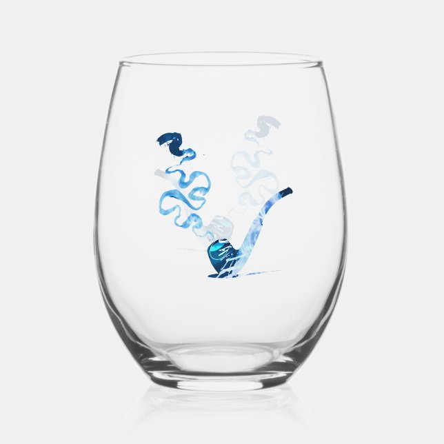Art of Pipe Smoking 2 Stemless Wine Glass (Front)