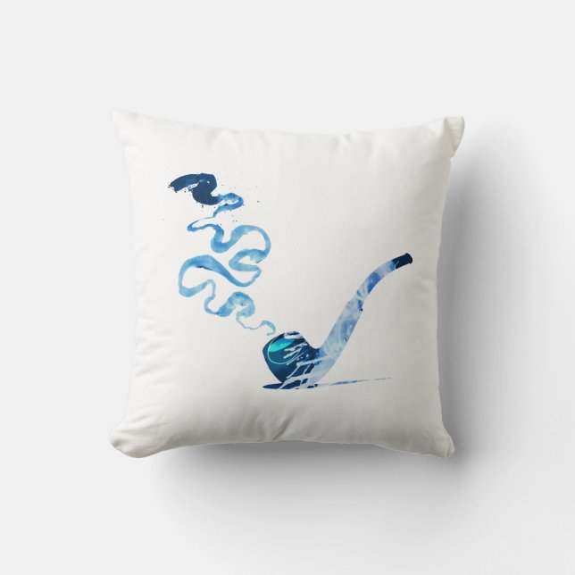 Art of Pipe Smoking (Cool: White) Cushion (Front)