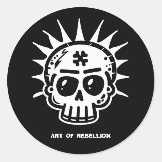 'ART OF REBELLION'  CLASSIC ROUND STICKER