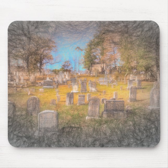 Art Of Sleepy Hollow Cemetery Mouse Pad (Front)