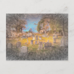 Art Of Sleepy Hollow Cemetery Postcard