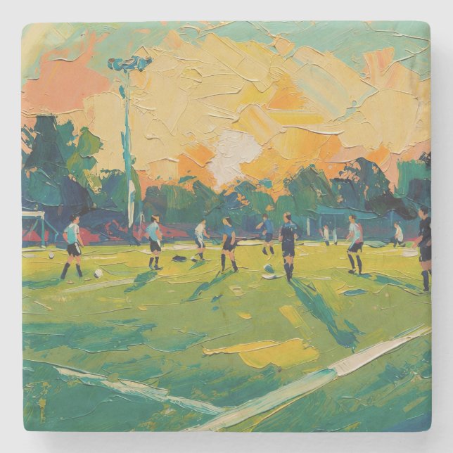 Art of Soccer (#2) Stone Coaster (Front)