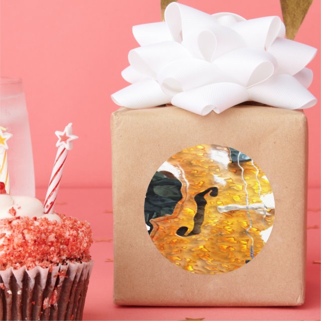 Art of Sound: Cello Classic Round Sticker (Party)