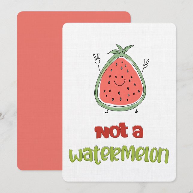 Art of Symbolism- Not a Watermelon بطيخ فلسطين Invitation (Front/Back)