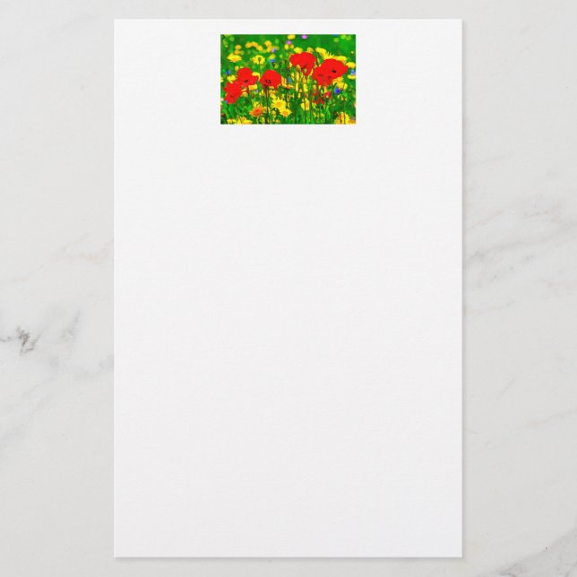 Art Of The Poppy Stationery (Front)
