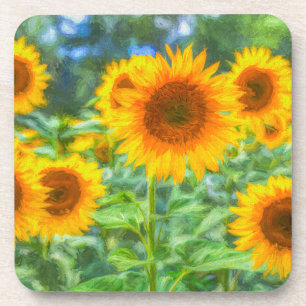 Art Of The Sunflower Coaster