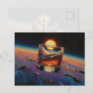 Art of Whiskey: In Space (Painting No. 3) Holiday Postcard