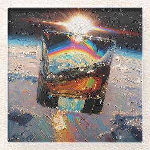 Art of Whiskey: In Space (Painting No. 4) Glass Coaster