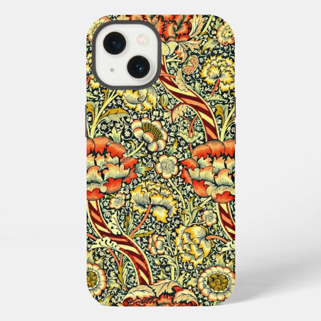 Art of William Morris, floral pattern, iPhone Case (Back)