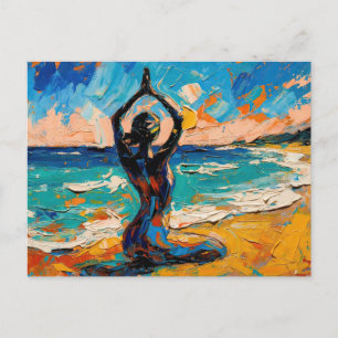 Art of Yoga (#1) oil painting Postcard
