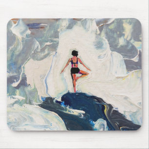 Art of Yoga: Balanced Beauty (Oil Painting No. 1) Mouse Pad
