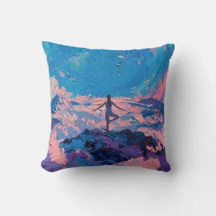 Art of Yoga: Balanced Beauty (Oil Painting No. 3) Cushion
