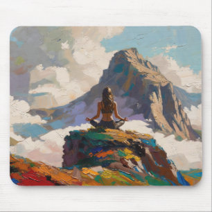 Art of Yoga: Balanced Beauty (Oil Painting No. 4) Mouse Pad