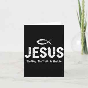 (art On Back) Bible John 14_6 Jesus Way Truth Life Card