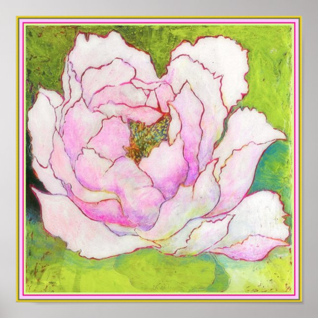 ART-ON-CANVAS: Peony Pink 12"x12" Poster (Front)