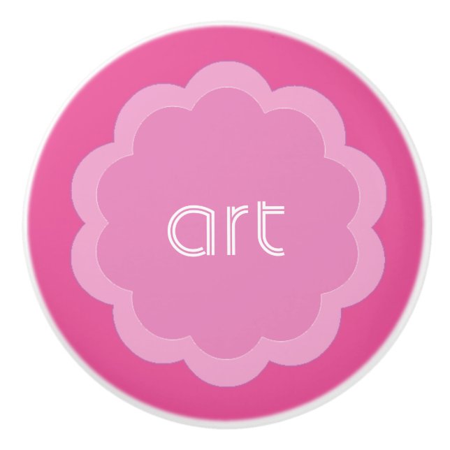 Art organisation pink flower knob (Front)