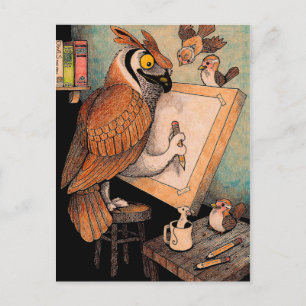 Art Owl Postcard