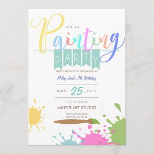 Art   Paining Party Invite