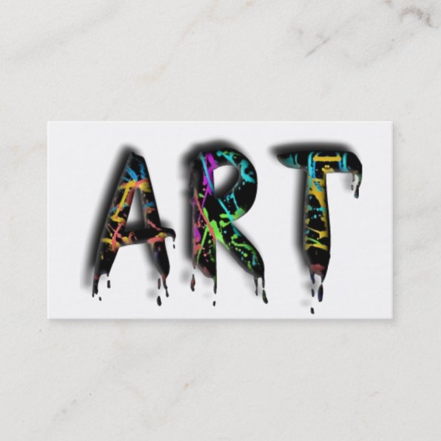 Art Paint Painter Artist Creative Professional Business Card (Front)